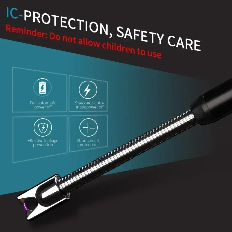 EazeMart® Electric Rechargeable Portable Kitchen Lighter – Flameless, Windproof